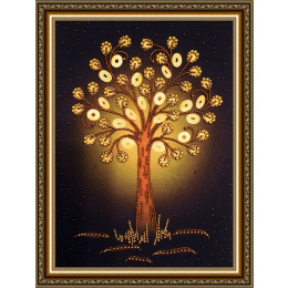 Рисунок на ткани для вышивания бисером и бусинами "Денежное дерево"