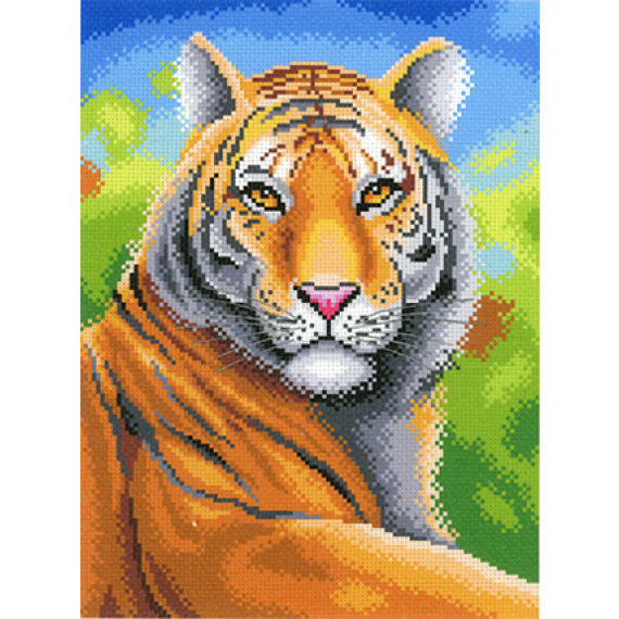 Канва с рисунком "Царственный тигр"