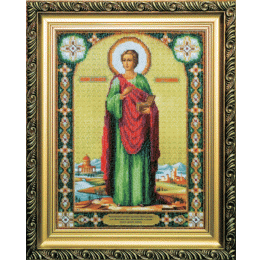 Набор для вышивки бисером "Икона великомученика и целителя Пантелеймона"