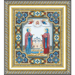 Набор для вышивки бисером "Икона святых Петра и Февронии"