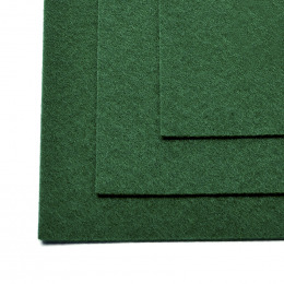 Фетр листовой жесткий №667 темно-зеленый (10 шт)