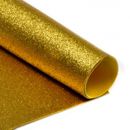 Фоамиран глиттерный золото (10 шт)