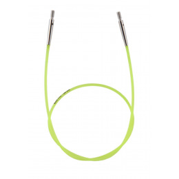 Кабель Neon Green (Неоновый зеленый)  для создания круговых спиц длиной 60 cm KnitPro