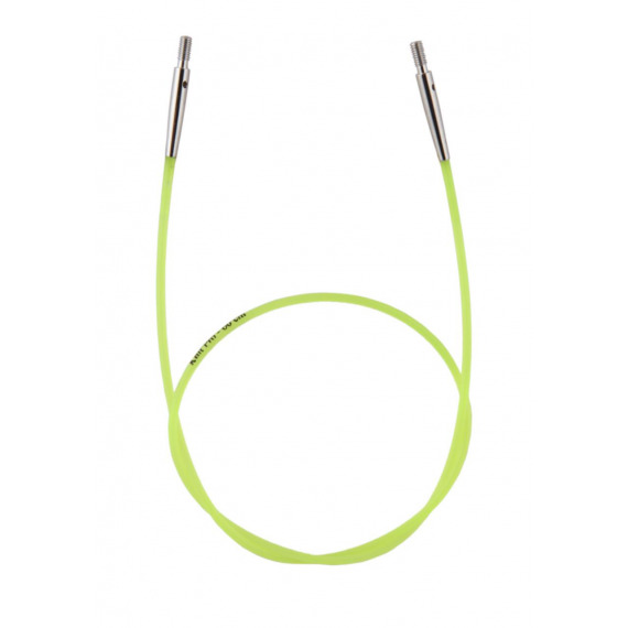 Кабель Neon Green (Неоновый зеленый)  для создания круговых спиц длиной 60 cm KnitPro