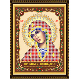 Рисунок на ткани для вышивания бисером и бусинами "Богородица Огневидная"