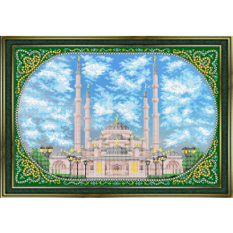 Рисунок на ткани для вышивания бисером и бусинами "Мечеть Сердце Чечни"