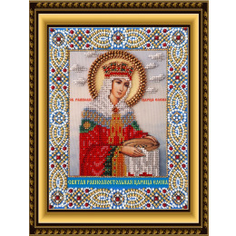 Рисунок на ткани для вышивания бисером и бусинами "Святая Равноапостольная царица Елена"