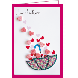 Набор-открытка 3D для вышивки бисером "Дождь любви"