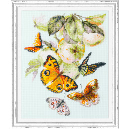 Набор для вышивания крестом "Бабочки на яблоне"