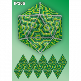 Новогодние игрушки 3d "Мозаика. Зеленый"