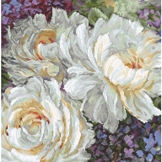 Набор для вышивания крестом "White Roses"