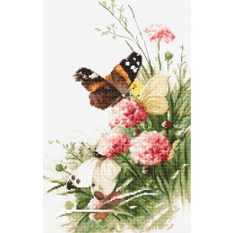 Набор для вышивания крестом "Butterflies in the field"