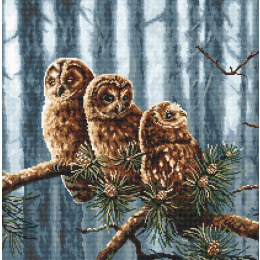 Набор для вышивания крестом "Owls family"