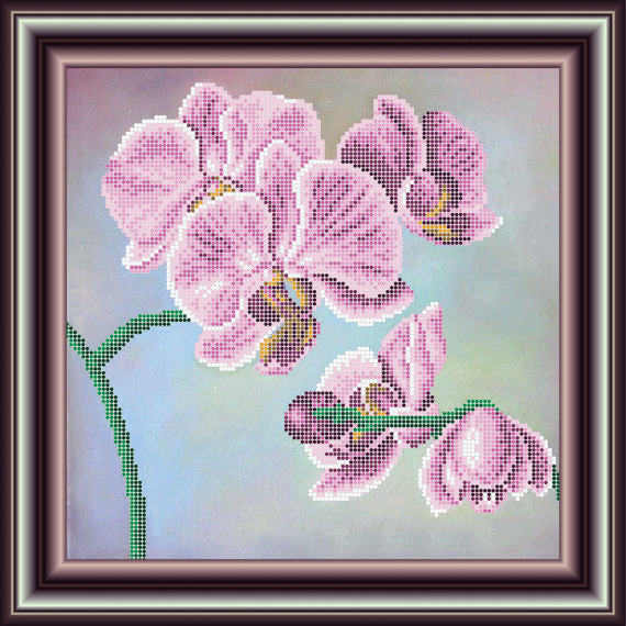 Рисунок на ткани для вышивания бисером "Орхидея"