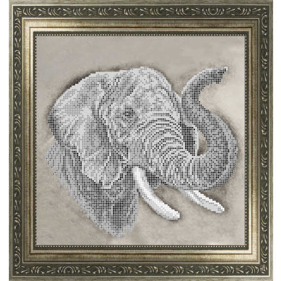 Рисунок на ткани для вышивания бисером "Слон"