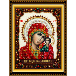 Рисунок на ткани для вышивания бисером и бусинами "Пресвятая Богородица Казанская"