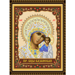 Рисунок на ткани для вышивания бисером и бусинами "Пресвятая Богородица Казанская"