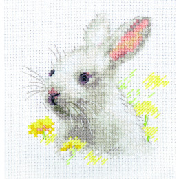 Набор для вышивания крестом "Белый крольчонок"