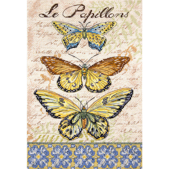 Набор для вышивания крестом "Vintage Wings-Le Papillons"