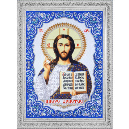 Рисунок на ткани для вышивания бисером и бусинами и стразами "Иисус Христос"