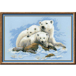 Набор для вышивания крестом "Белые медведи"