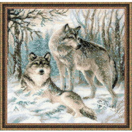 Набор для вышивания крестом "Волчья пара"