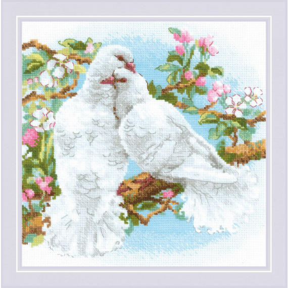 Набор для вышивания крестом "Белые голуби"