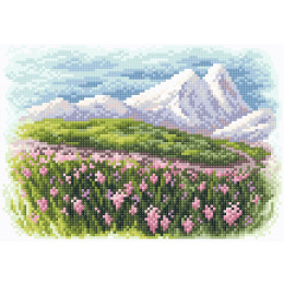 Алмазная мозаика "Весна в предгорье"