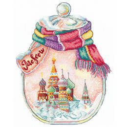 Набор для вышивания крестом "Города в банках. Москва"