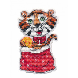 Набор для вышивания крестом "Денежный тигр. Магнит"