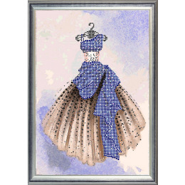 Рисунок на ткани для вышивания бисером "Бальное платье"
