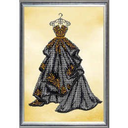 Рисунок на ткани для вышивания бисером "Бальное платье 2"
