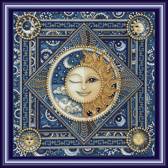 Набор для вышивания бусинами "Луна и солнце"