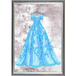 Рисунок на ткани для вышивания бисером "Бальное платье 3"