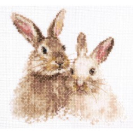 Набор для вышивания крестом "Милые кролики"