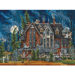 Набор для вышивания крестом "Decorating the Haunted House"
