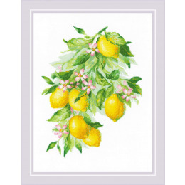 Набор для вышивания крестом "Яркие лимоны"