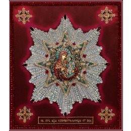 Набор для вышивания хрустальными бусинами "Богородица Избавительница от бед"