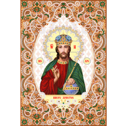 Рисунок на ткани для вышивания бисером и бусинами "Иисус Христос (в красном)"