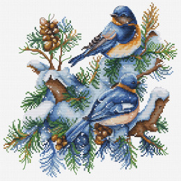 Набор для вышивания крестом "Птицы-Зима"