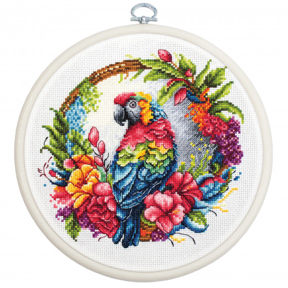 Набор для вышивания крестом "Тропический попугай"