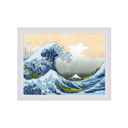 Набор для вышивания крестом "Большая волна в Канагаве" (по мотивам гравюры К. Хокусая)