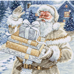 Набор для вышивания крестом "Санта с подарками"