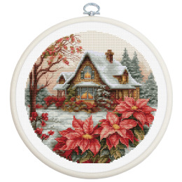 Набор для вышивания крестом "Маленький домик в лесу"