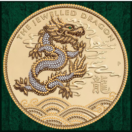 Рисунок на ткани для вышивания бисером "Драгоценный дракон"