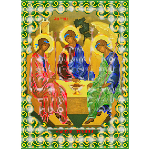 Рисунок на ткани для вышивания бисером "Святая Троица"