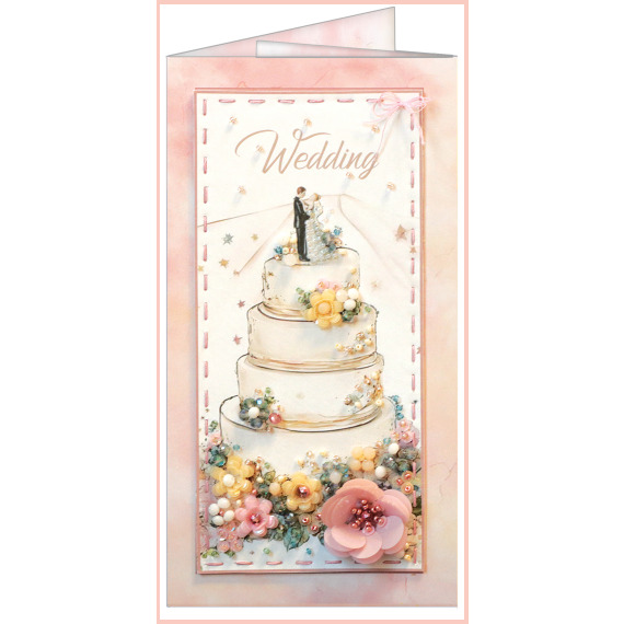 Открытка - конверт "Свадебный торт"