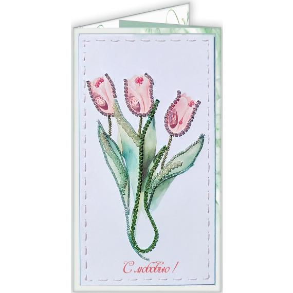 Открытка - конверт "Тюльпаны"