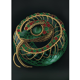 Набор для вышивания бусинами "Изумрудная змея"