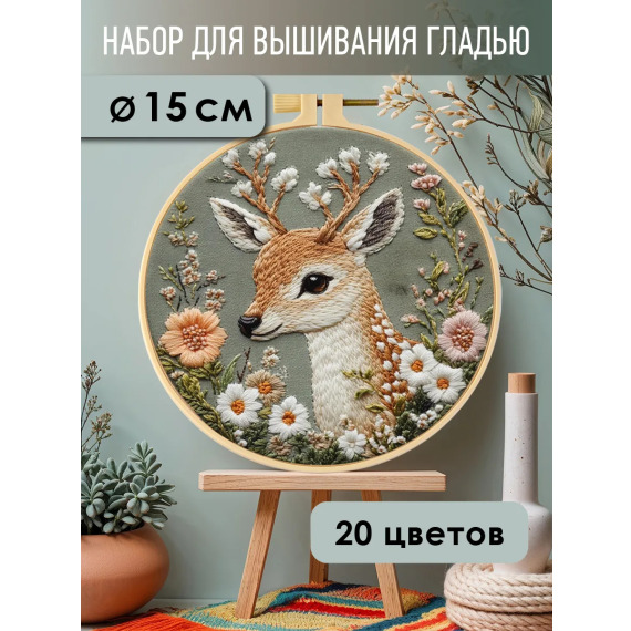 Набор для вышивания гладью "Олененок"